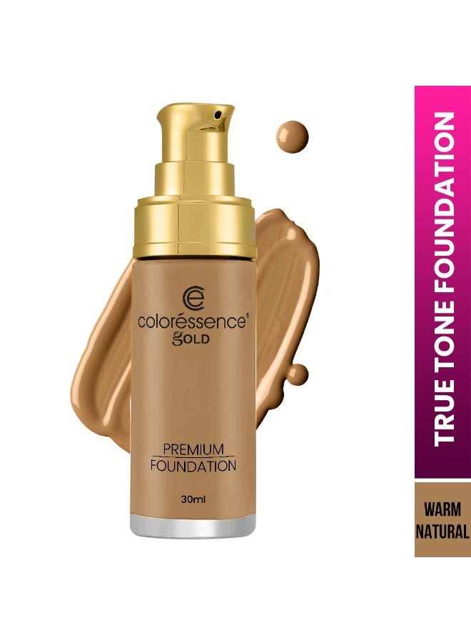 Coloressence True Tone Premium Foundation with SPF | Enriched with Vitamin-E | Waterproof Full Coverage Formula for Photo Finish Look | Free Micellar Water included | Warm Natural - Image 2